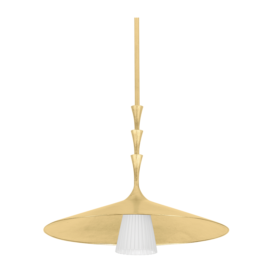 Hudson Valley Lighting Vails Gate 1 Light 23.75 inch Vintage Gold Leaf Pendant Ceiling Light