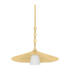 Hudson Valley Lighting Vails Gate 1 Light 23.75 inch Vintage Gold Leaf Pendant Ceiling Light