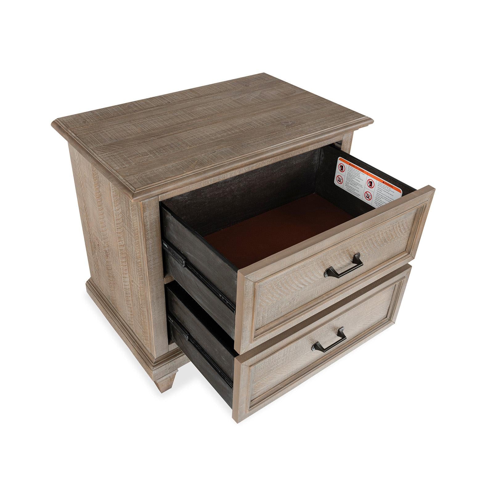 Magnussen Home Lancaster Dovetail Grey Drawer Nightstand