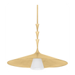Hudson Valley Lighting Vails Gate 1 Light 34 inch Vintage Gold Leaf Pendant Ceiling Light