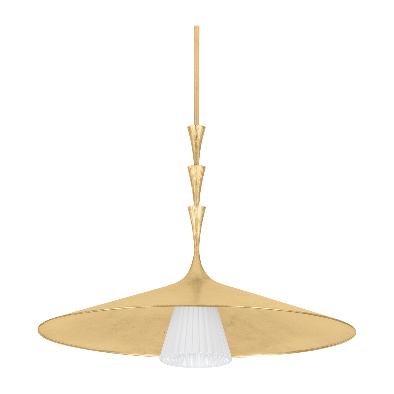 Hudson Valley Lighting Vails Gate 1 Light 34 inch Vintage Gold Leaf Pendant Ceiling Light