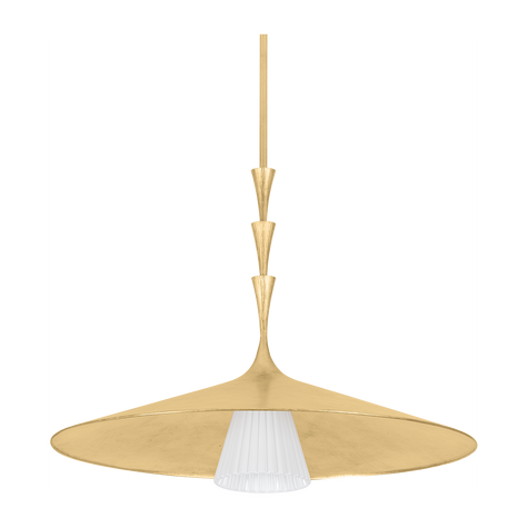 Hudson Valley Lighting Vails Gate 1 Light 34 inch Vintage Gold Leaf Pendant Ceiling Light