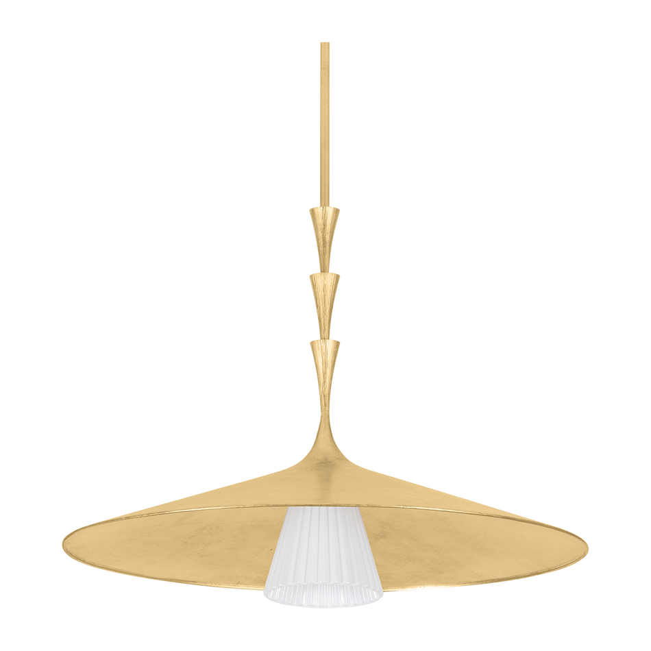 Hudson Valley Lighting Vails Gate 1 Light 34 inch Vintage Gold Leaf Pendant Ceiling Light