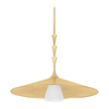 Hudson Valley Lighting Vails Gate 1 Light 34 inch Vintage Gold Leaf Pendant Ceiling Light