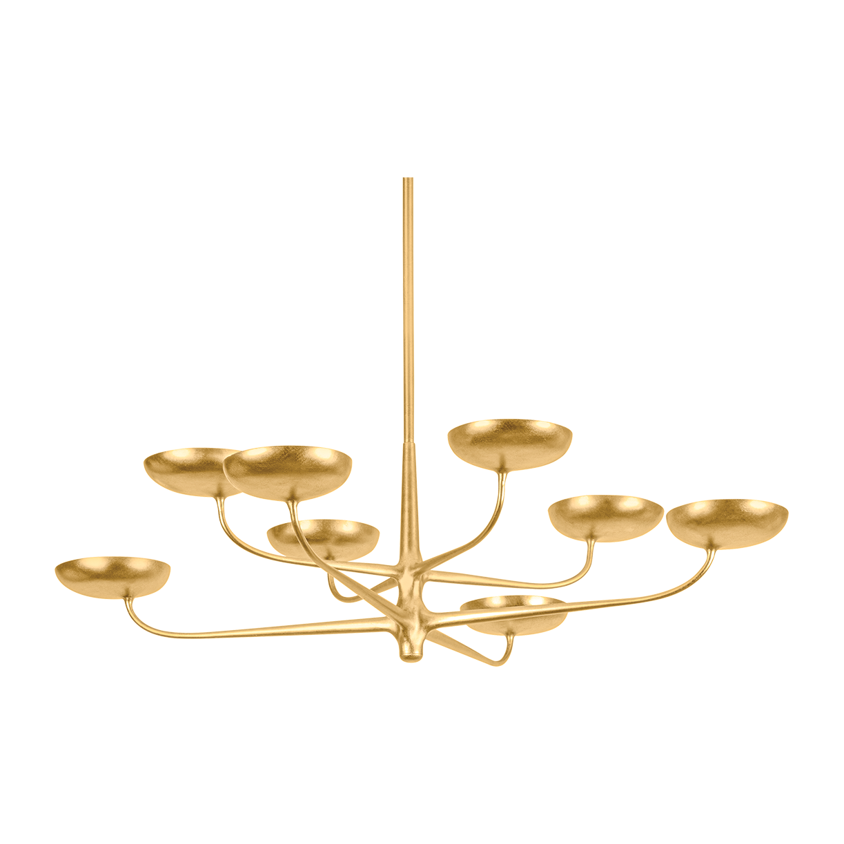 Hudson Valley Lighting Taormina 8 Light Vintage Gold Leaf Chandelier Ceiling Light