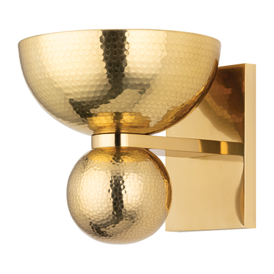 Corbett Catania 1 Light Vintage Brass Wall Sconce Wall Light