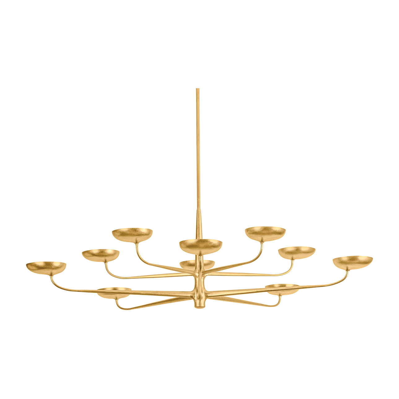 Hudson Valley Lighting Taormina 10 Light Vintage Gold Leaf Chandelier Ceiling Light