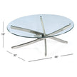 Magnussen Home Zila Brushed Nickel Oval Cocktail Table