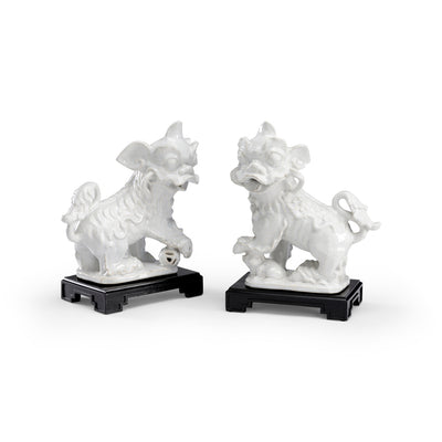 Chelsea House White Chinese Dogs Figure - Set of 2