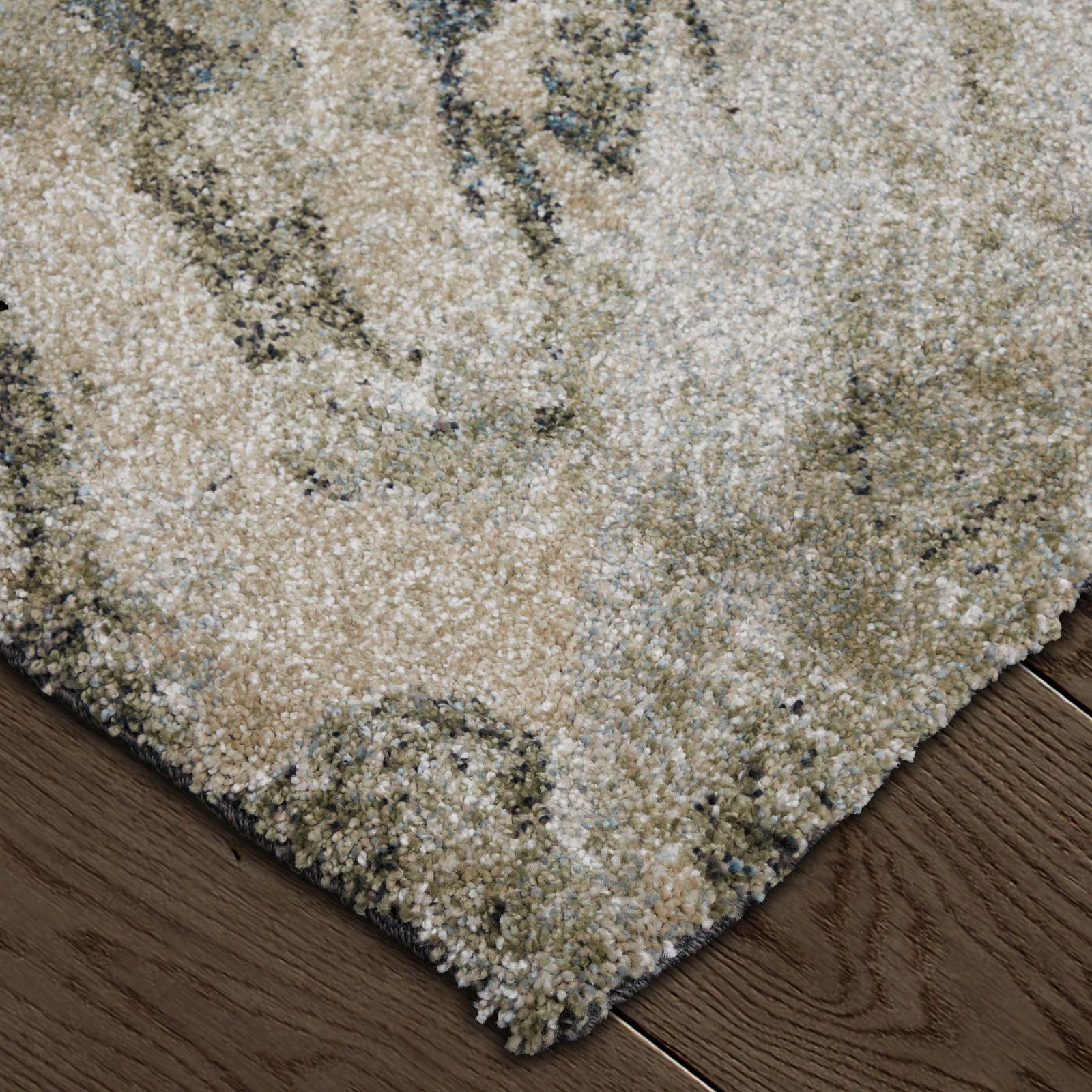 Feizy Skyview 39Q8F Modern Abstract Rug in Gray/Green/Ivory