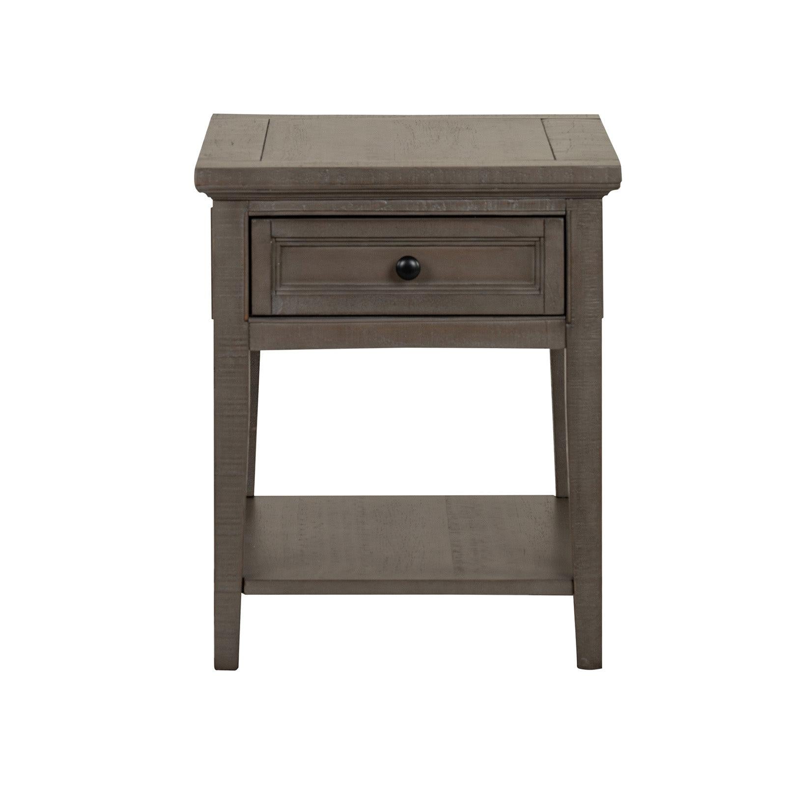 Magnussen Home Paxton Place Dovetail Grey Rectangular End Table