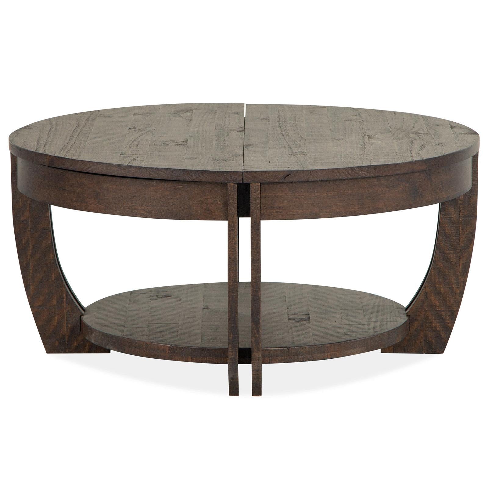 Magnussen Home Lyndale Nutmeg Lift Top Storage Cocktail Table With Casters