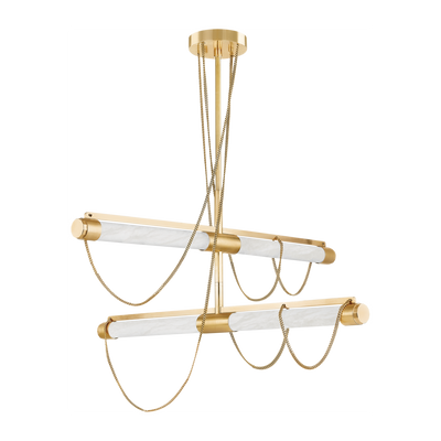 Corbett Lariat 4 Light Vintage Brass Chandelier Ceiling Light