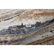 Feizy Gilmore 39MQF Modern Stripes, Ivory/Orange/Gray, Rug