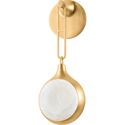 Corbett Riviere 1 Light Vintage Gold Leaf Wall Sconce Wall Light
