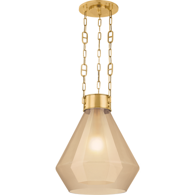 Corbett Tragus 1 Light Vintage Brass Pendant Ceiling Light