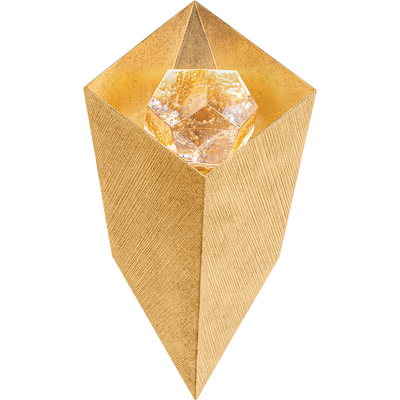 Corbett Conch 1 Light Vintage Gold Leaf Wall Sconce Wall Light