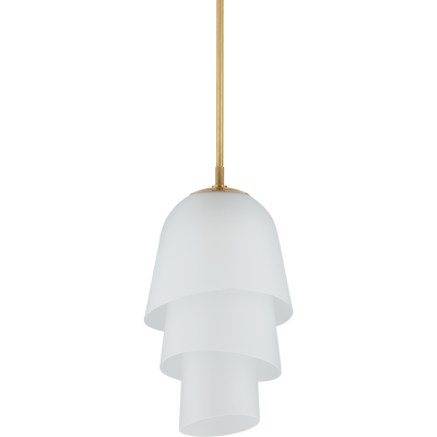 Corbett Hela 1 Light 13.75 inch Vintage Brass Pendant Ceiling Light