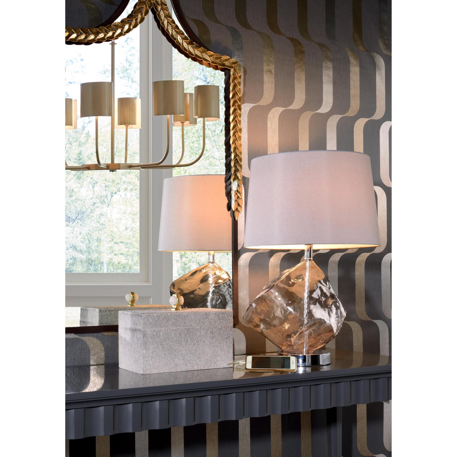 Wildwood Ice Smoked Glass Lamp
