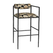 Arteriors Barbana Bar Stool Ocelot Embroidery
