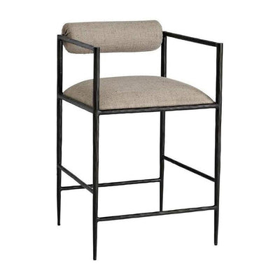 Arteriors Barbana Counter Stool Pewter Texture