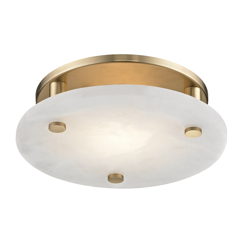 Hudson Valley Lighting Croton 1 Light 12.25 inch Aged Brass Flush Mount Ceiling Light