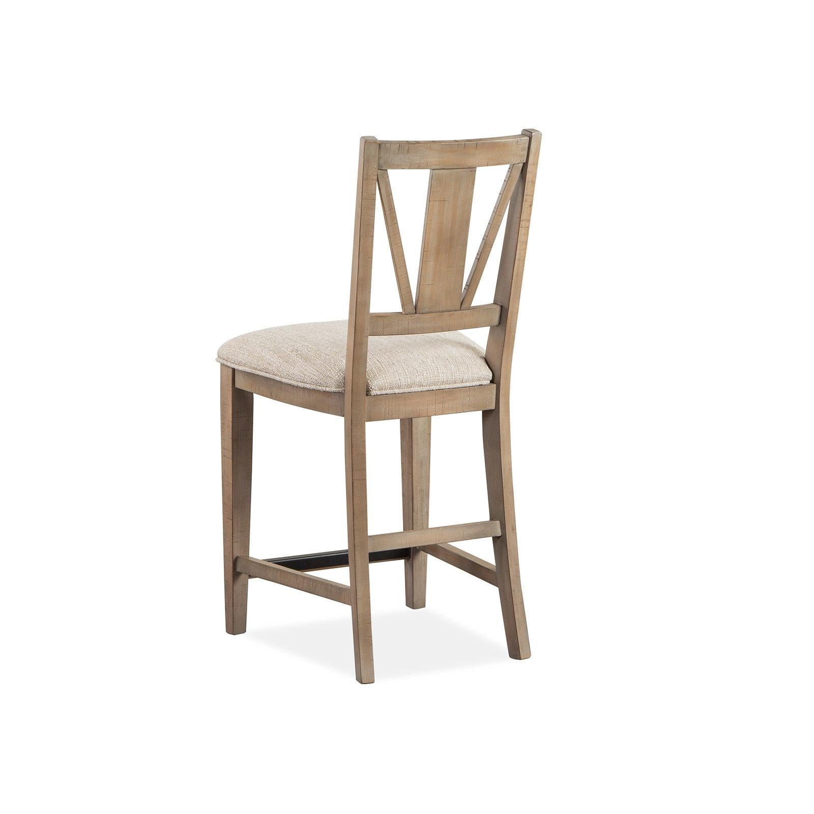Magnussen Home Paxton Place Dovetail Grey Upholstered Counter Chair Set of 2