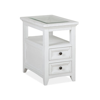 Magnussen Home Heron Cove Chalk White Chairside End Table