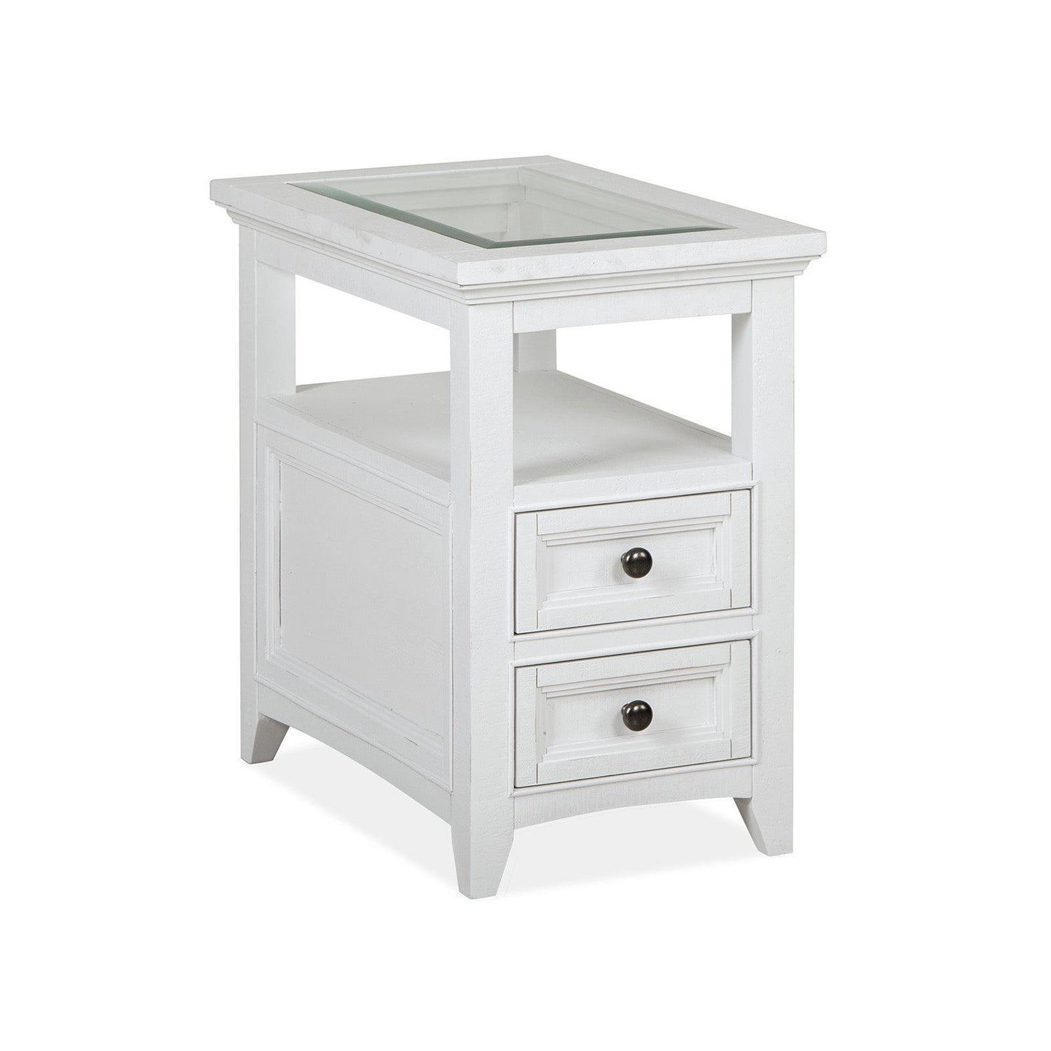 Magnussen Home Heron Cove Chalk White Chairside End Table