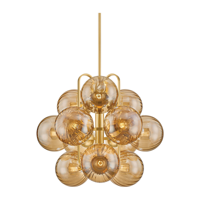 Corbett Cronus 12 Light Vintage Polished Brass Chandelier Ceiling Light