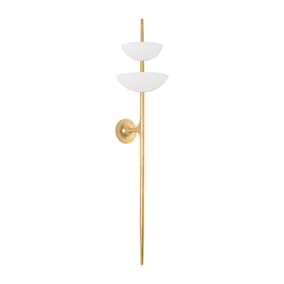 Corbett Evander 2 Light Vintage Gold Leaf/Gesso White Wall Sconce Wall Light