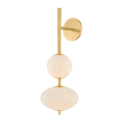 Corbett Charoite 2 Light Vintage Brass Wall Sconce Wall Light