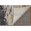 Feizy Sonora 39NWF Modern Abstract Rug in Tan/Blue/Gray