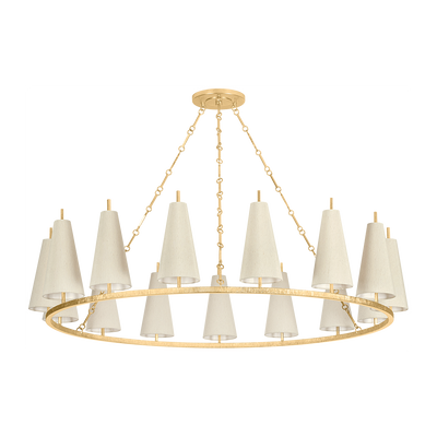 Corbett Tirana 15 Light Vintage Gold Leaf Chandelier Ceiling Light