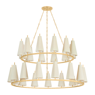 Corbett Tirana 27 Light Vintage Gold Leaf Chandelier Ceiling Light