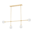 Hudson Valley Lighting Andrews 4 Light 46 inch Aged Brass Island Light Ceiling Light
