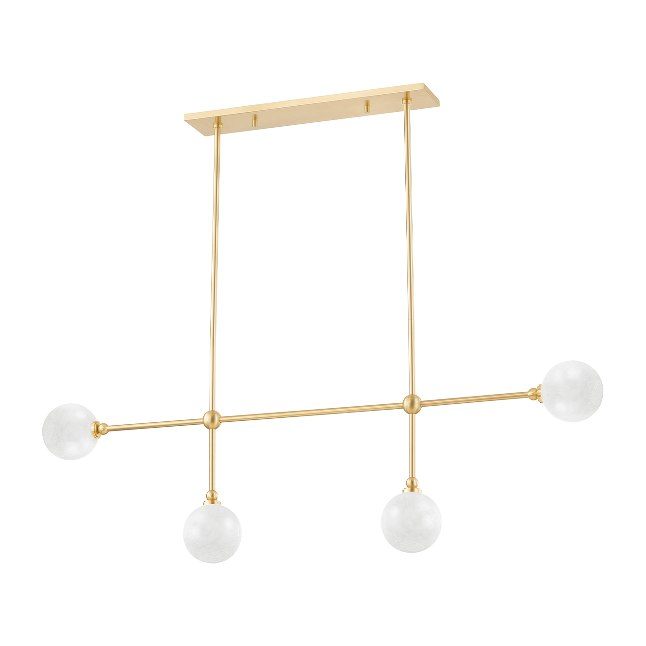 Hudson Valley Lighting Andrews 4 Light 46 inch Aged Brass Island Light Ceiling Light