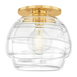 Hudson Valley Lighting Montvale 1 Light 13 inch Aged Brass Flush Mount Ceiling Light