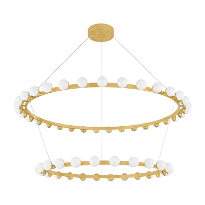 Corbett Linus 57 Light Vintage Brass Chandelier Ceiling Light