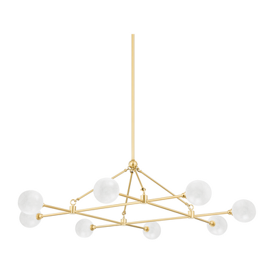 Hudson Valley Lighting Andrews 8 Light 46 inch Aged Brass Chandelier Ceiling Light