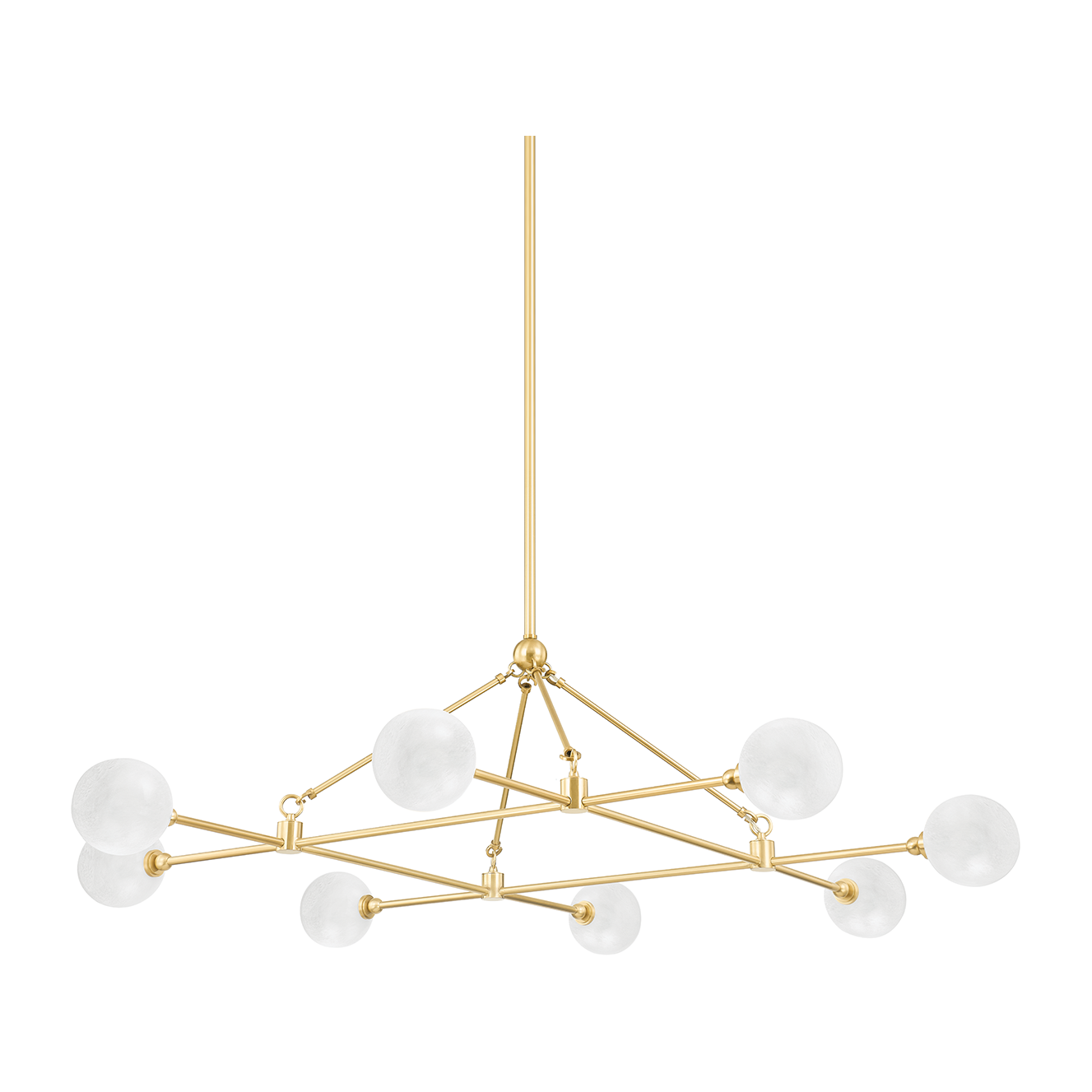 Hudson Valley Lighting Andrews 8 Light 46 inch Aged Brass Chandelier Ceiling Light
