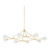 Hudson Valley Lighting Andrews 8 Light 46 inch Aged Brass Chandelier Ceiling Light