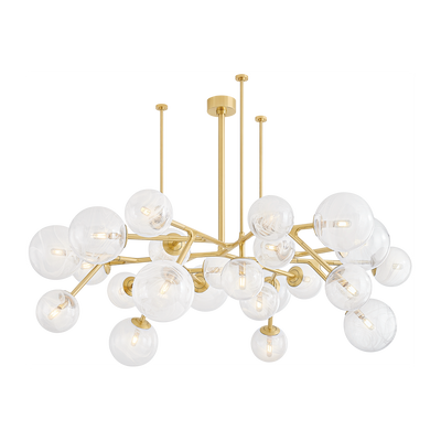 Corbett Glasgow 24 Light Vintage Polished Brass Chandelier Ceiling Light