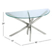 Magnussen Home Zila Brushed Nickel Demilune Sofa Table