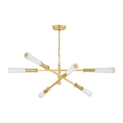 Corbett Dashiell 6 Light 48 inch Vintage Polished Brass Chandelier Ceiling Light
