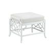 Wildwood Wild Palm White Ottoman