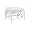 Wildwood Wild Palm White Ottoman