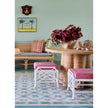 Wildwood Wild Palm White Ottoman