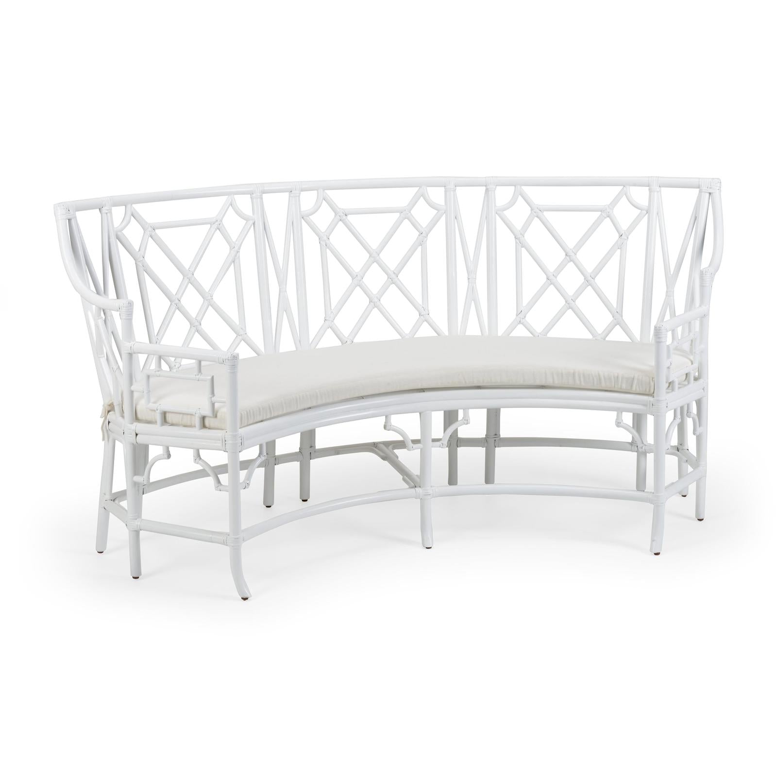 Wildwood Wild Palm White Settee