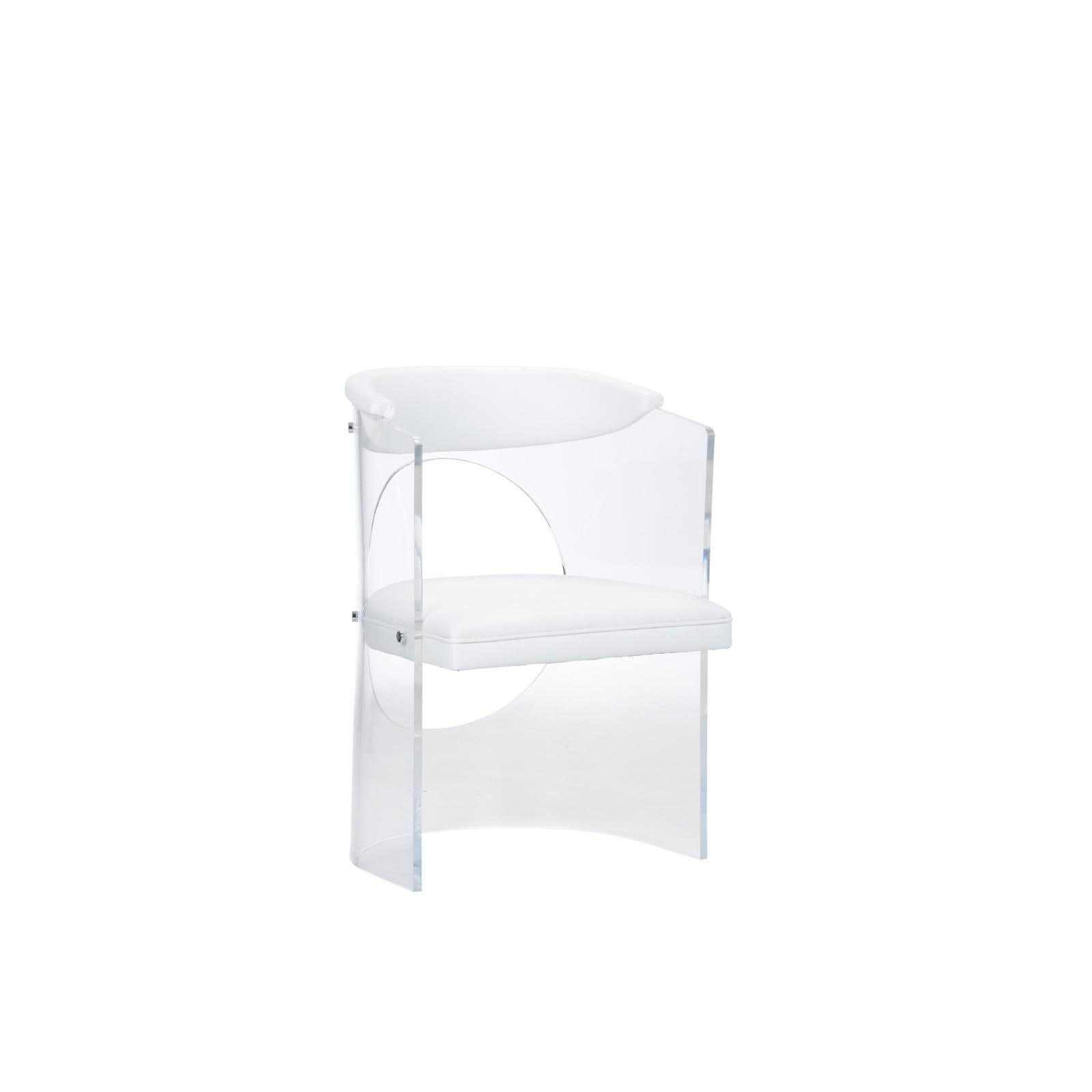 Wildwood Baran White Barrel Back Chair